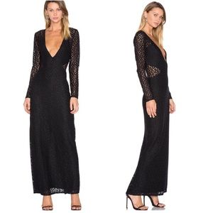 House of Harlow lace body con maxi cocktail dress